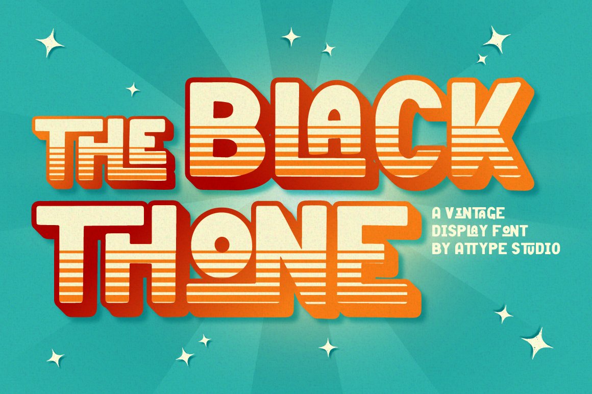 Black Thone - Vintage Display Font cover image.