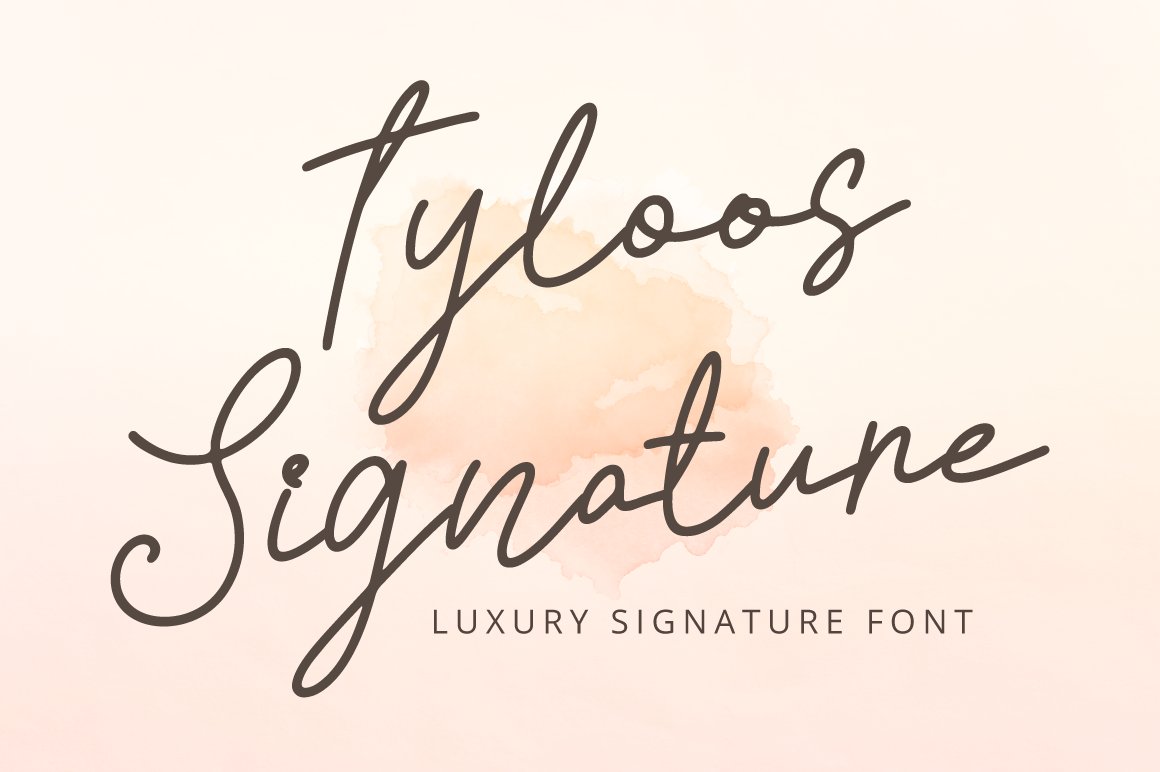 Tyloos Signature - Signature Font cover image.