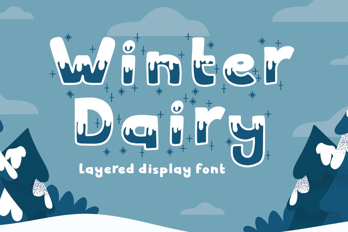 Winter Dairy - Christmas Font cover image.