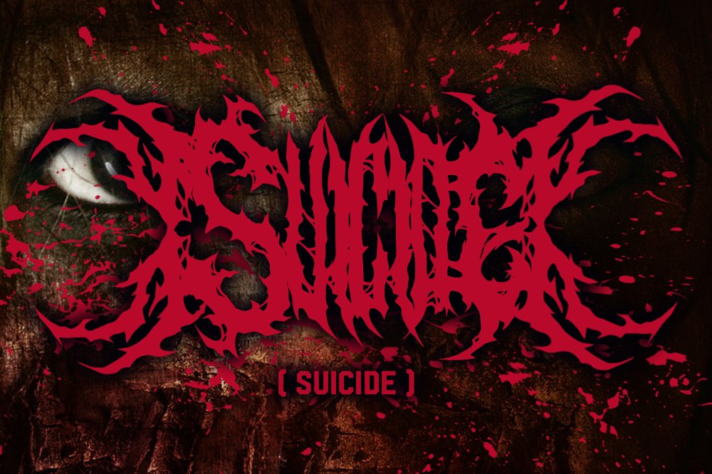 SUICIDE (brutal death metal font #2) preview image.
