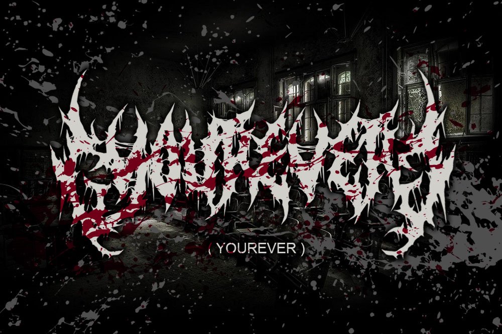 YOUREVER ( BRUTAL DEATH METAL FONT ) cover image.