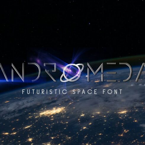 Andromeda - Space Futuristic Font cover image.
