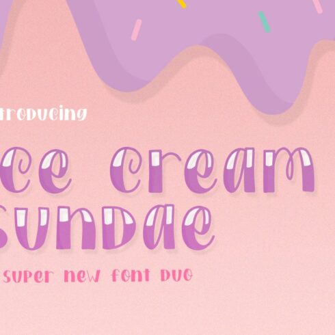 Ice Cream Sundae Font Duo cover image.