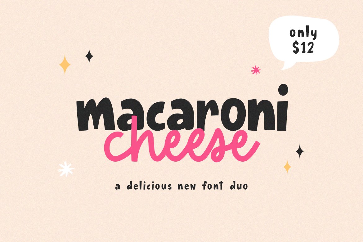 Macaroni Cheese Font Duo + Doodles cover image.