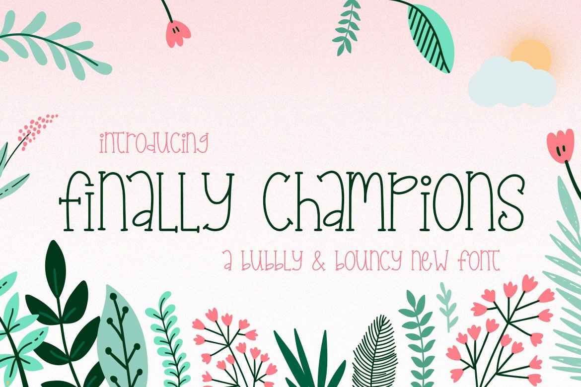 Finally Champions Font cover image.