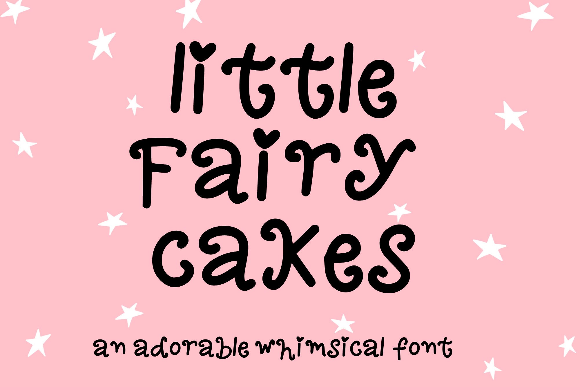 Little Fairy cakes font cover image.