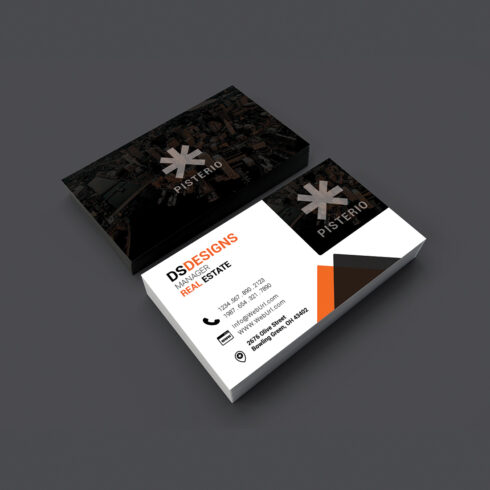 Simple and professional business card design cover image.