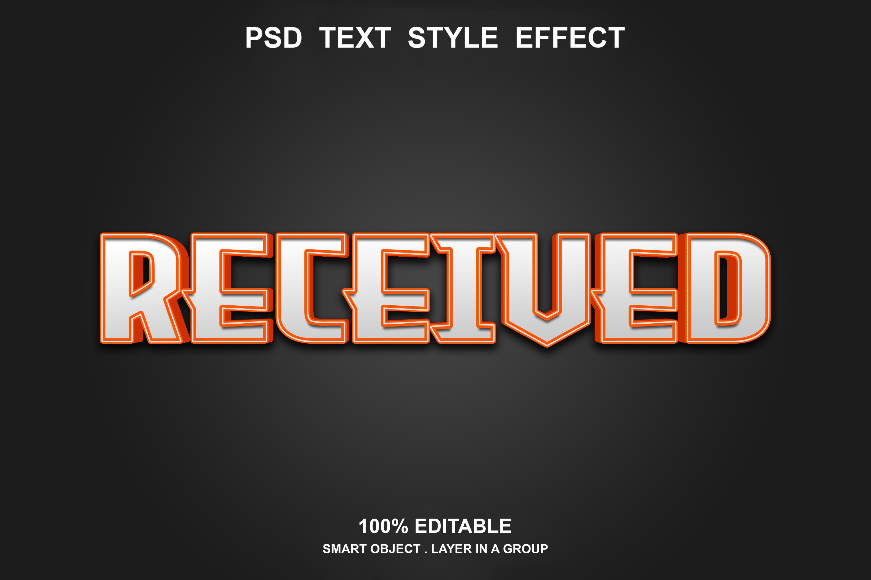 PSD 9 Top Text Effect Editablepreview image.