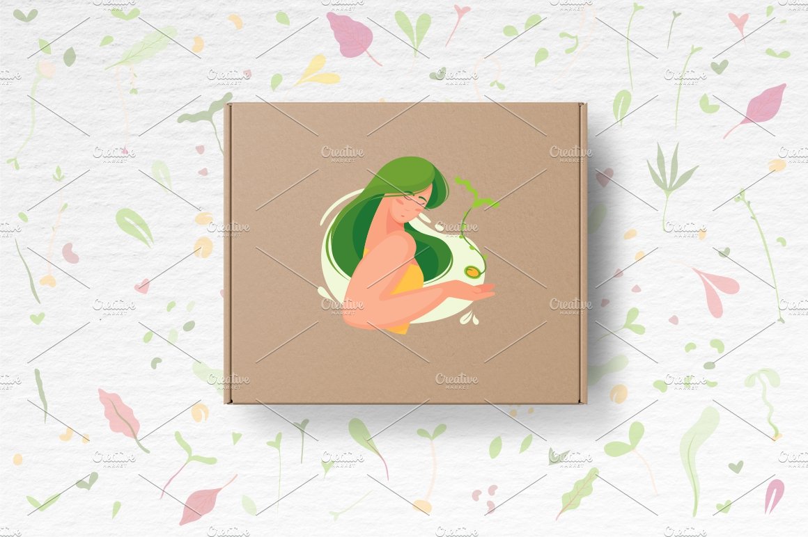 Box with a picture of a woman holding a frog.