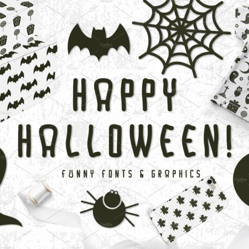 Halloween Font and Graphics Set cover image.