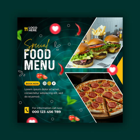 20+ Beautiful Food and restaurant social media Banner post templates ...