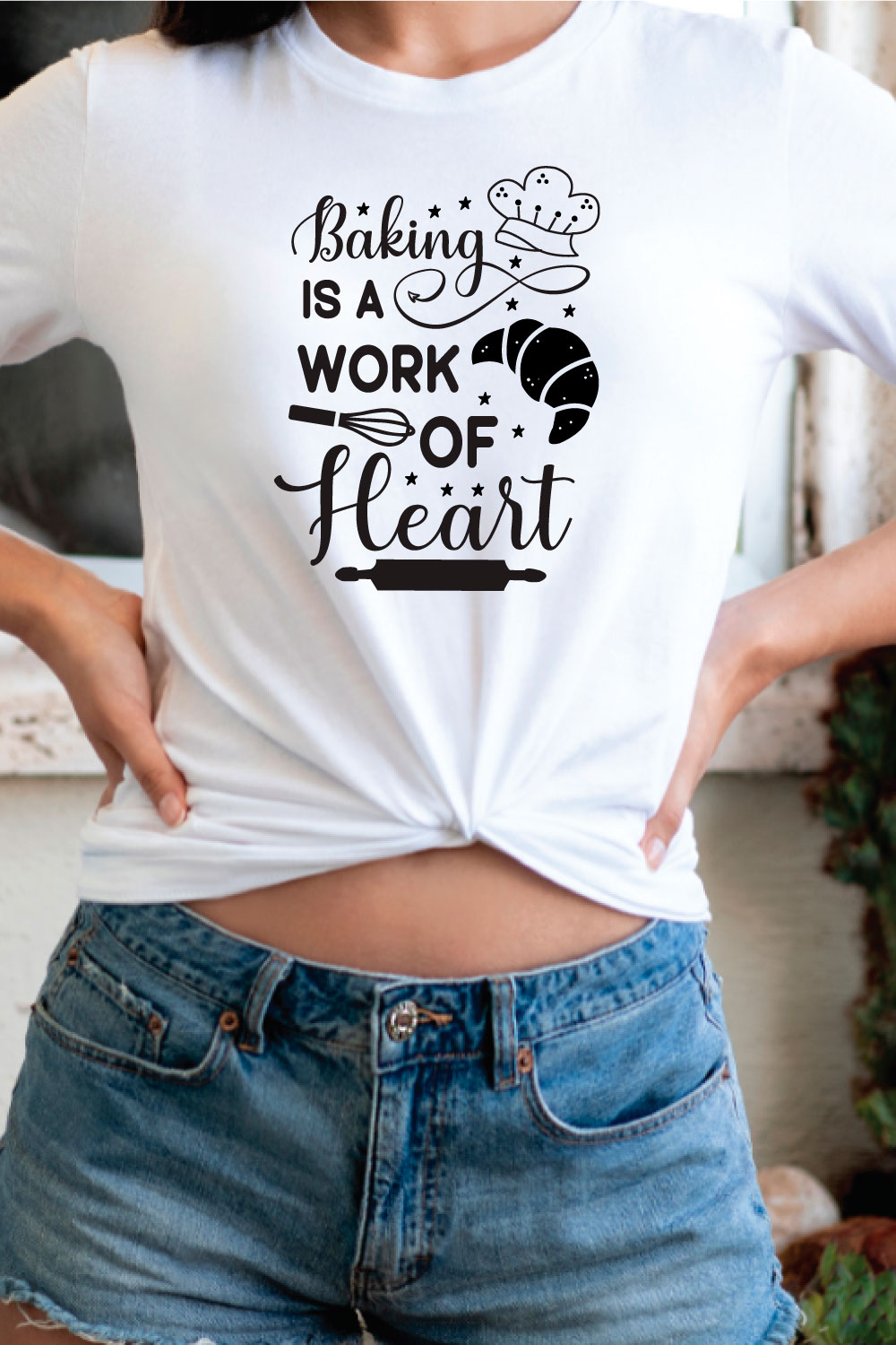 baking is a work of heart svg pinterest preview image.