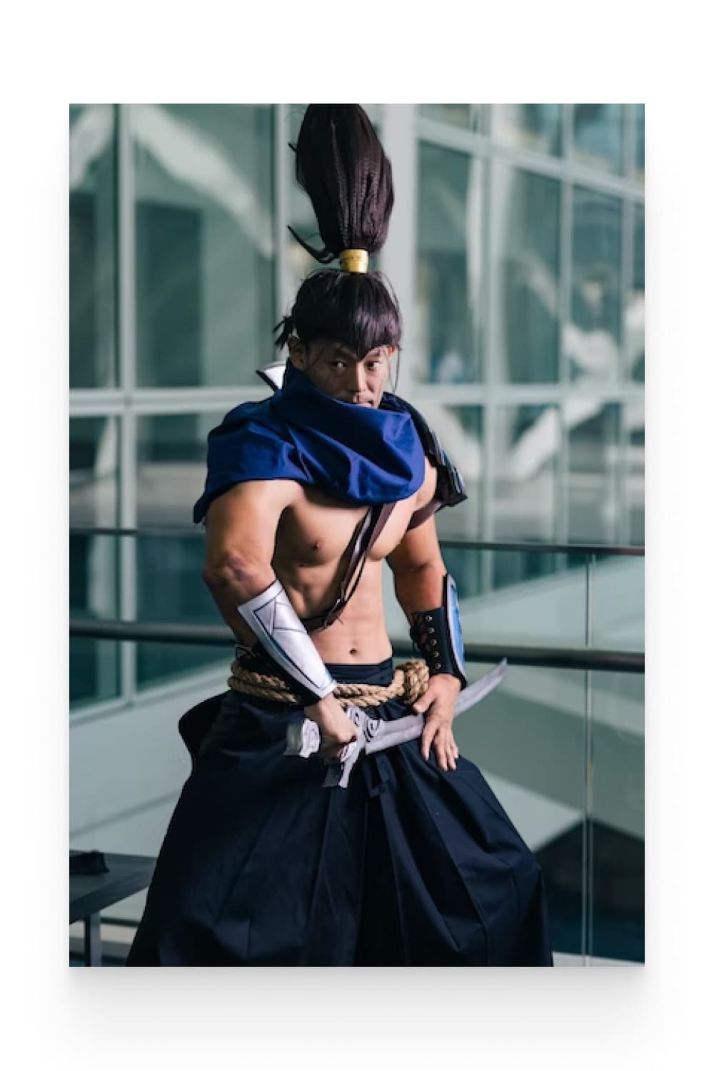 Yasuo from League of Legends with sword.
