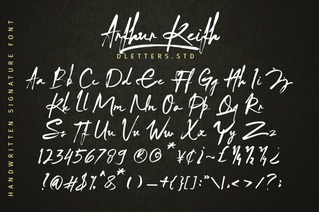 Arthur Keith - Signature Style Font – MasterBundles