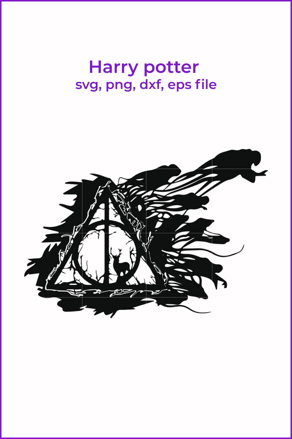Image of the Deathly Hallows symbol surrounded by Dementors.