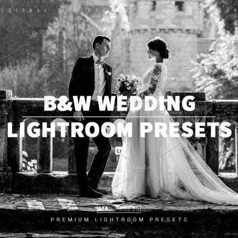 10 B&W Wedding Lightroom Presetscover image.