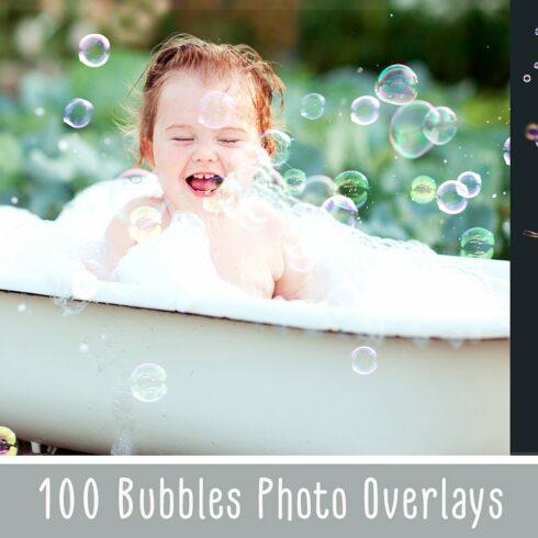 100 Bubbles Photoshop Overlayscover image.