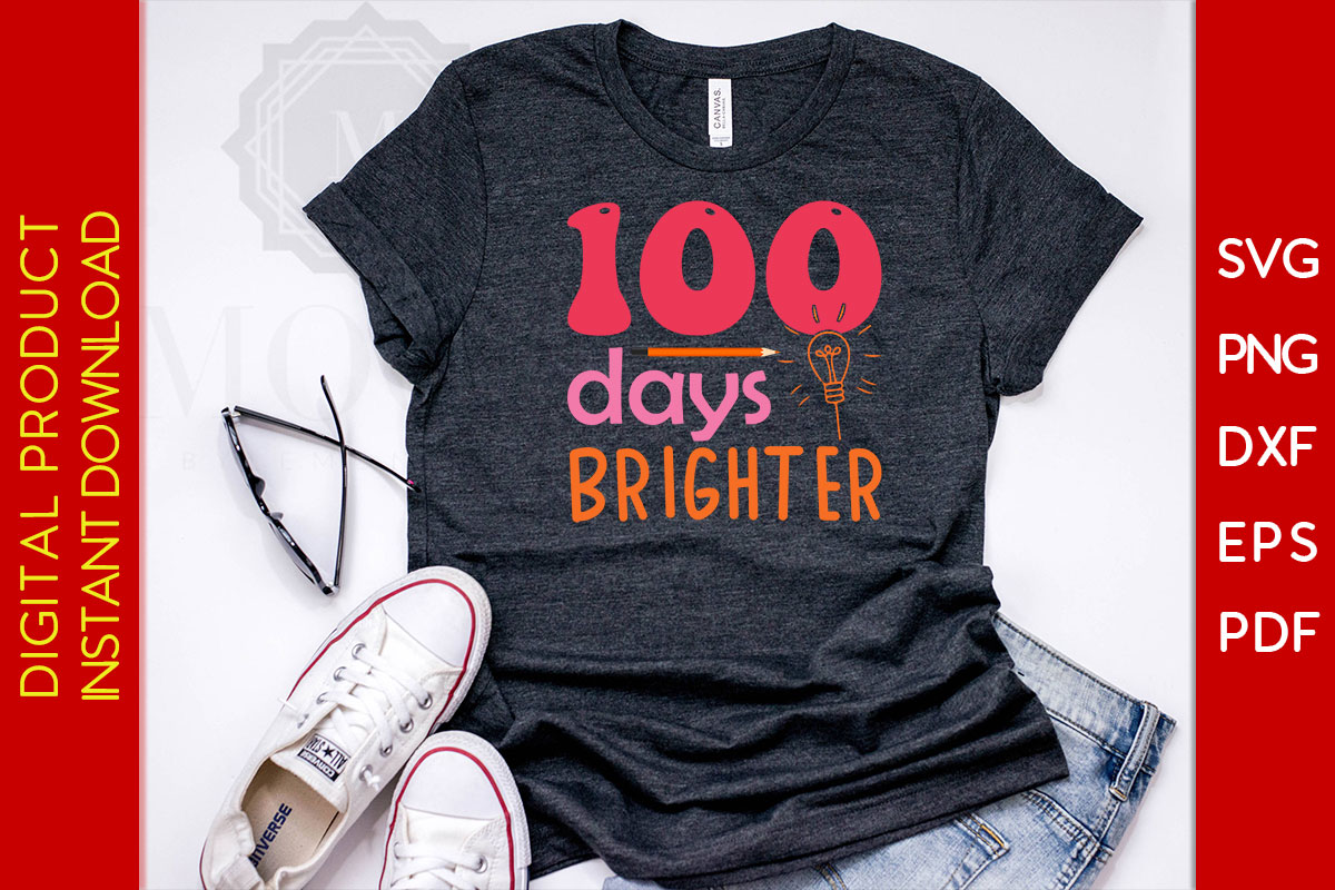 100 days brighter student tee 608