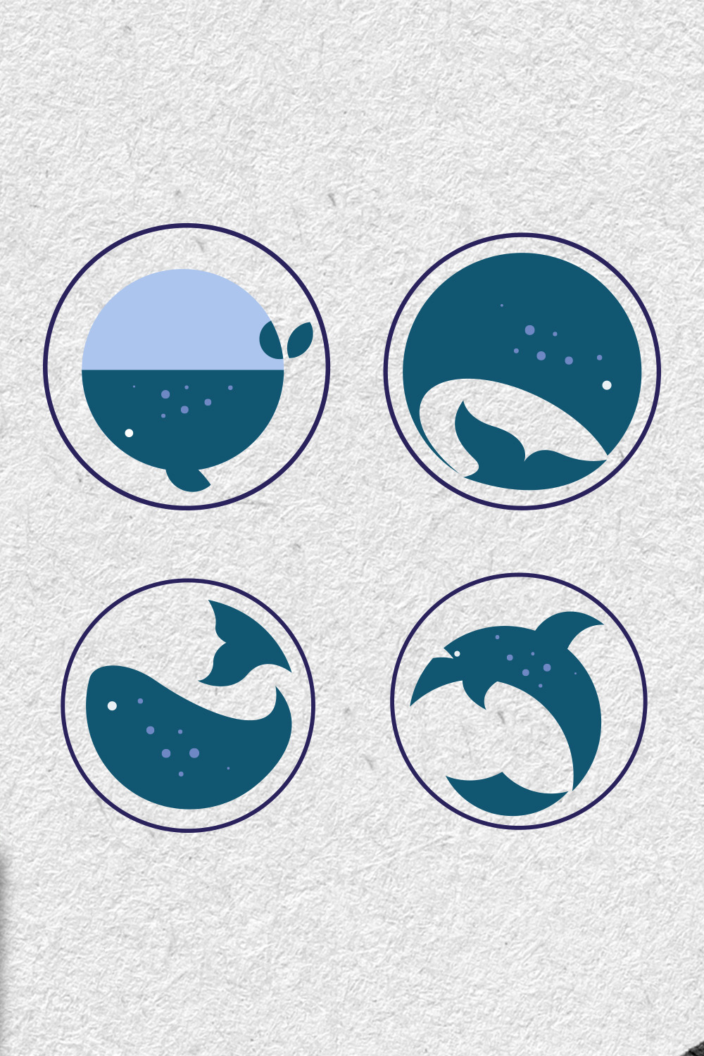 Set of vector images of marine fish pinterest preview image.