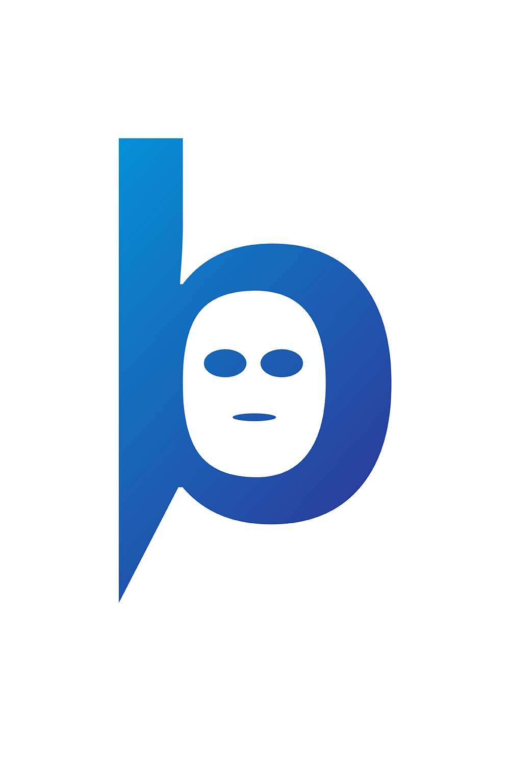 B Letter Logo pinterest preview image.