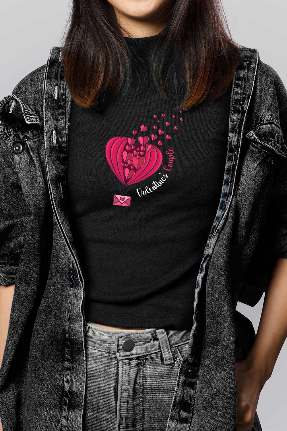 Valentine\'s Couple T-shirt pinterest preview image.