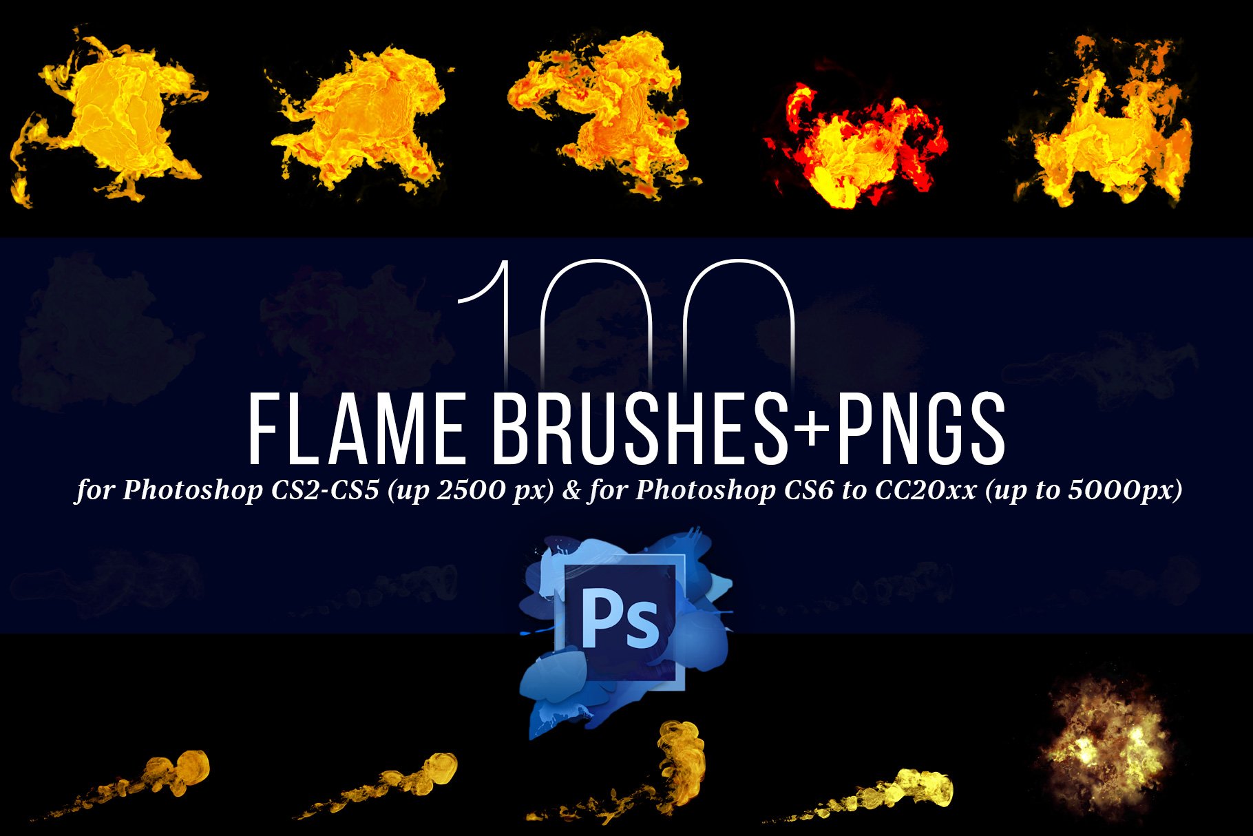 100 flame brushes for photoshop preview 05 924