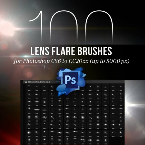 100 Lens Effect Brushes for PS Vol 1cover image.