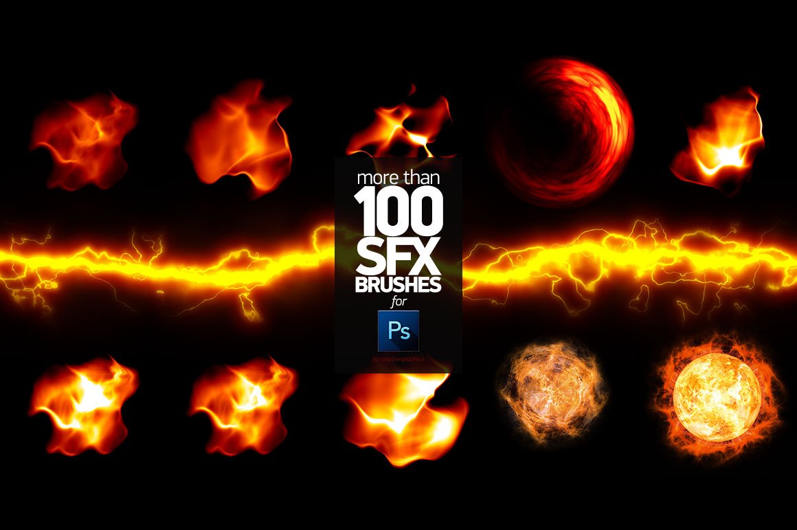 +100 PS SFX BRUSHESpreview image.