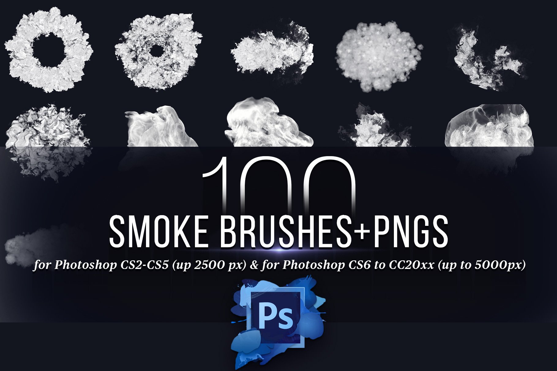 100 smoke brushes for photoshop and pngs preview 08 319
