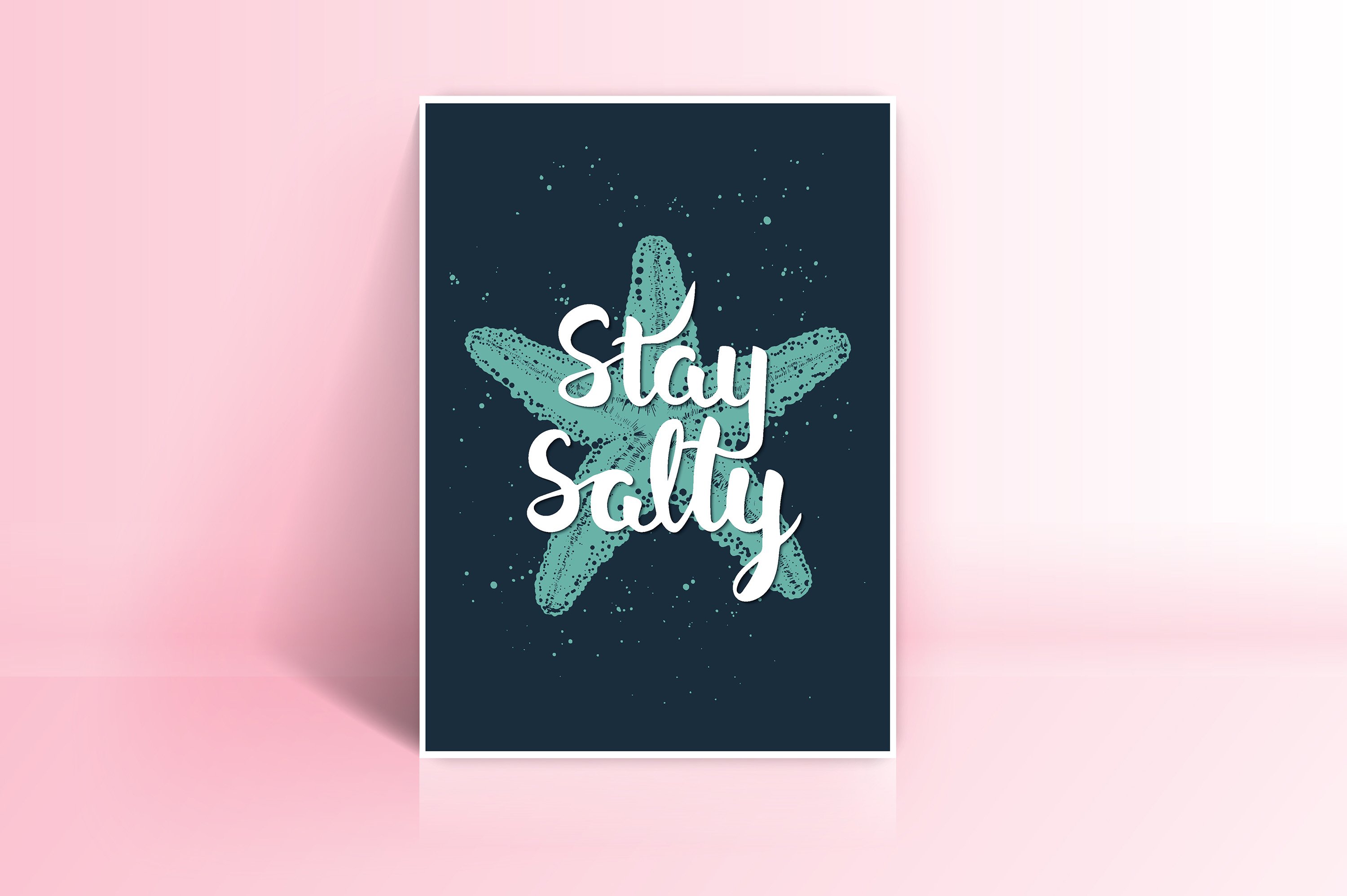 Poster with the words stay salty on it.