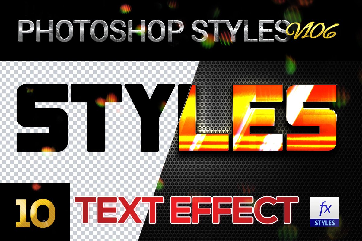 10 creative Photoshop Styles V106cover image.