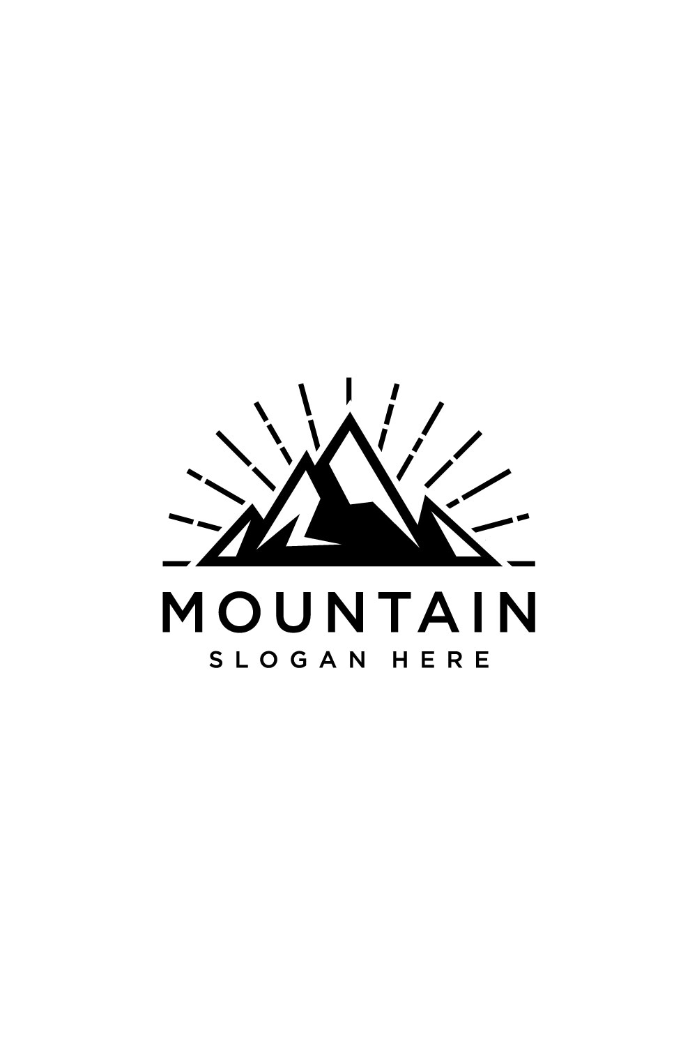 mountain logo design template vector pinterest preview image.