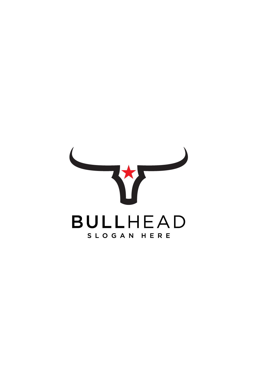 bull head logo design template vector pinterest preview image.