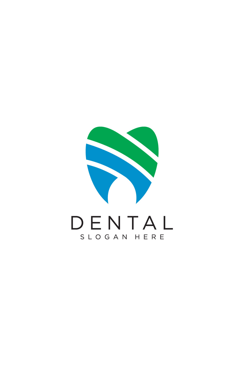 dental logo design vector pinterest preview image.