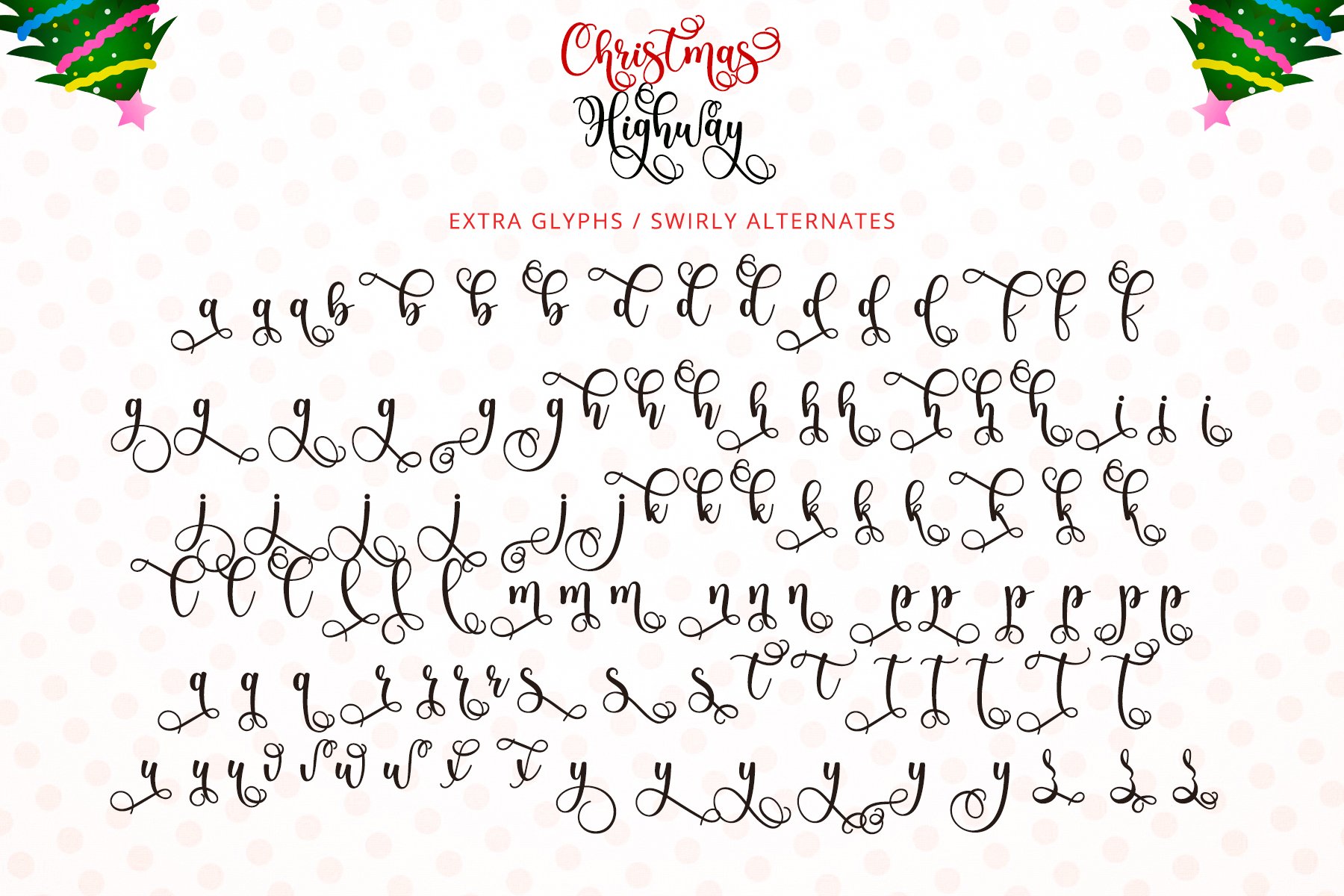 10 preview christmas highway swirly font script 705