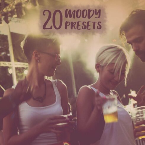 20 Moody Lightroom Presets Packcover image.