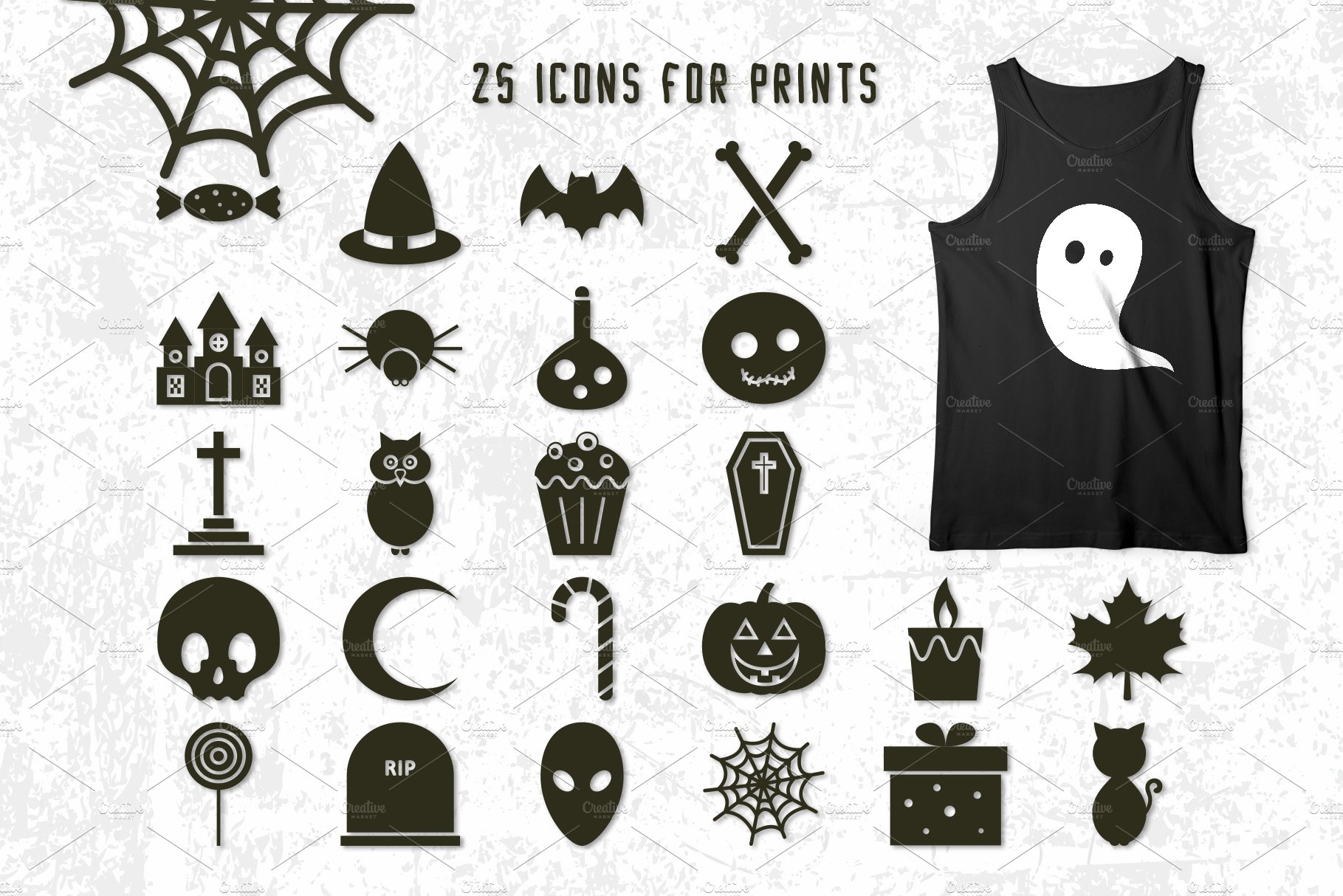 Halloween Font and Graphics Set preview image.