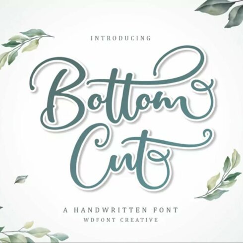Bottom Cut Script | Modern Font cover image.