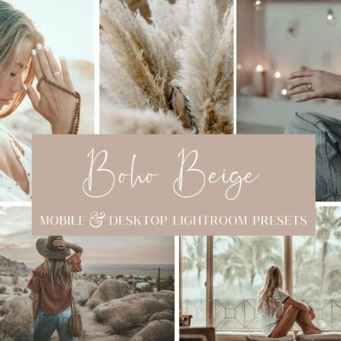 10 BOHO BEIGE LIGHTROOM PRESETScover image.