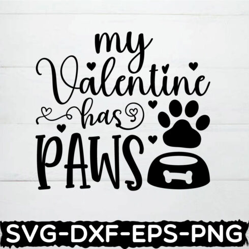 my valentine has paws shirt cover image.