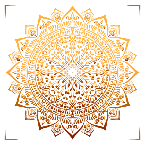 Luxury golden royal mandala arabesque islamic pattern for wedding invitation card in gold transparent background cover image.