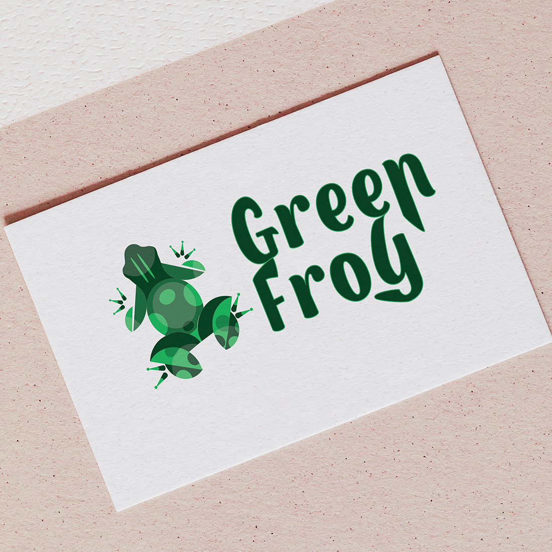 logo green frog vector art preview image.