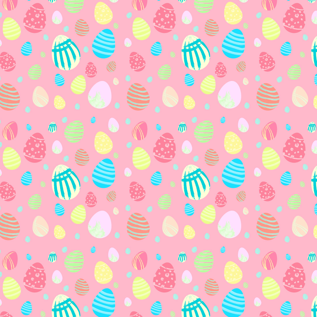 Seamless pattern with easter eggs of the same color cover image.