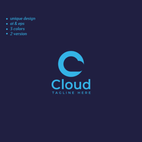 Cloud Letter C Logo cover image.