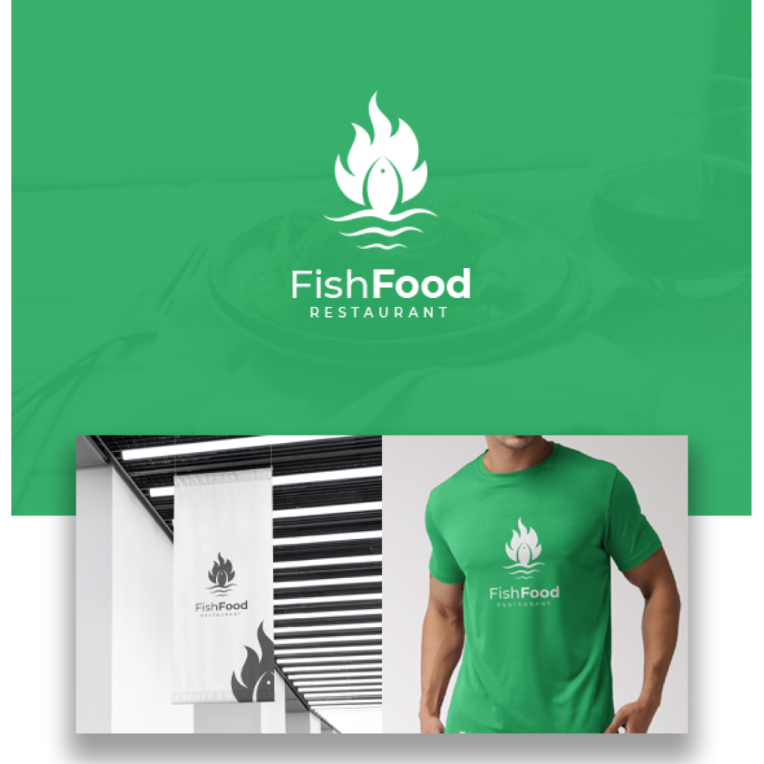 Fish Food Logo preview image.