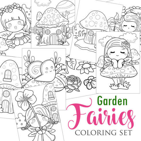 Garden Fairies Spring Fairy Angel Wings Coloring Pages Activity For Kids And Adult cover image.