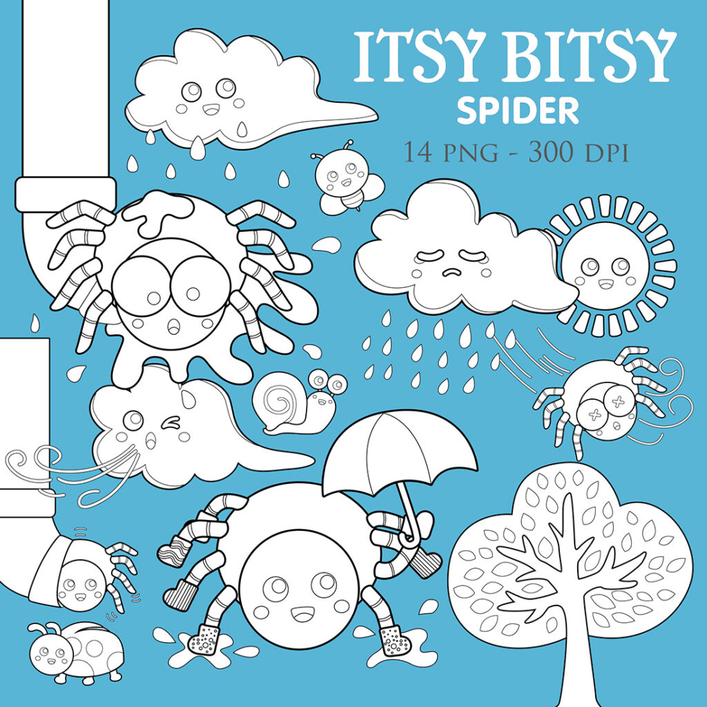 Itsy Bitsy Spider Rhymes Classic Bedtime Story Kids Scrapbook Digital itsy-bitsy-spider-rhymes-classic-bedtime-story-kids-scrapbook-digital