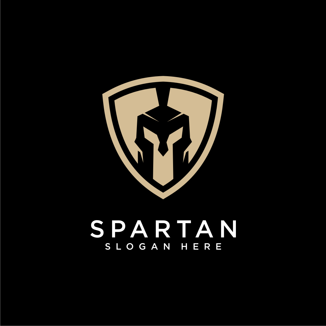 shield spartan logo design vector - MasterBundles