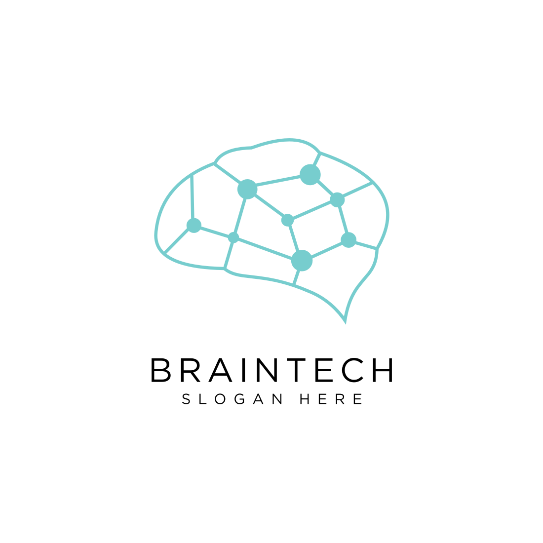 brain tech logo design vector cover image.