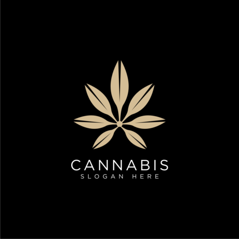 cannabis logo design vector cover image.